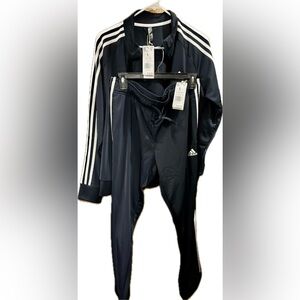 NWT Women’s Addidas track suit. Navy Blue, Size L for both jacket & pants